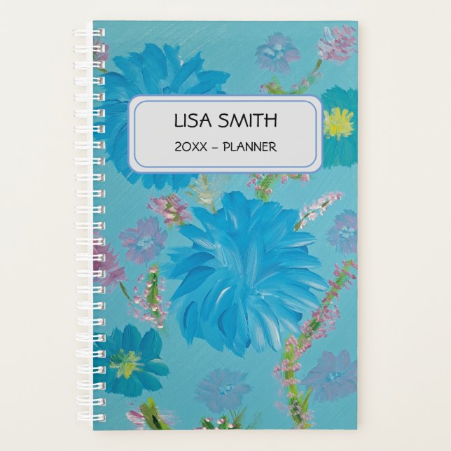 Blooming Bluebells Custom Name Planner (Front)