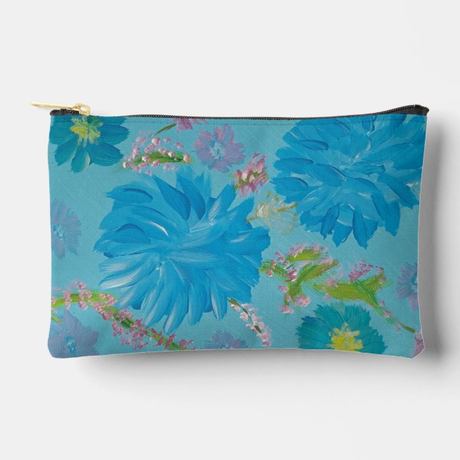 Blooming Bluebells Floral Accessories Pouch (Front)