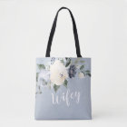 Blooming botanical dusty blue personalized wifey