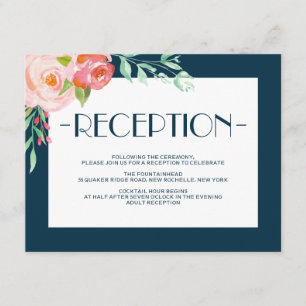 Blooming Botanicals   Wedding Reception Card