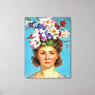 “Blooming Bouffant” Anna - Art & Floral Society Canvas Print