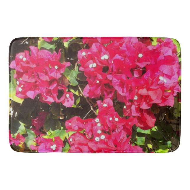 Blooming Bougainvillea Bath Mat (Front)