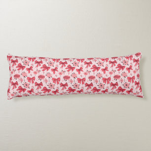 Blooming Bows - Floral and Ribbon Pattern Body Pillow