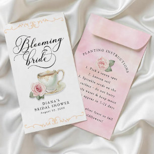 Blooming Bride Tea Party Seed Packet DIY Favor  Flyer