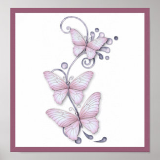 Blooming Butterflies Poster