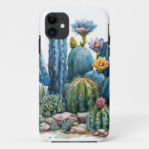 Blooming cacti and succulents iPhone 11 case