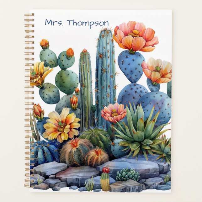 Blooming cacti and succulents planner (Front)