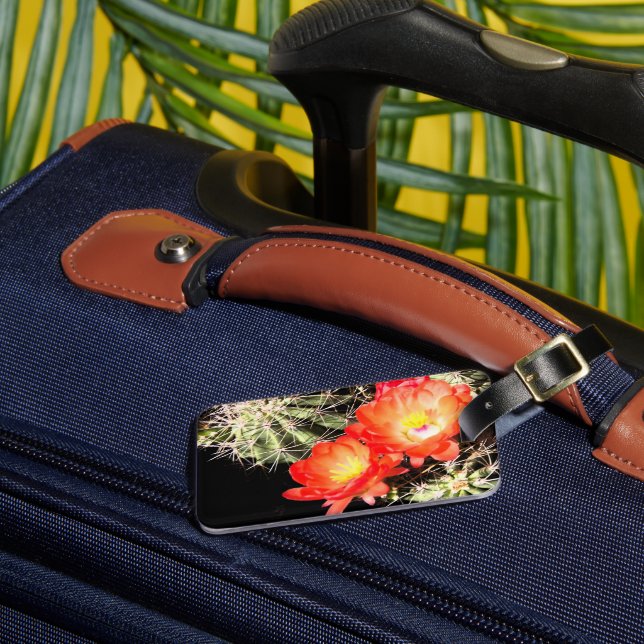 Blooming Cactus at Night Luggage Tag (Front Insitu 3)