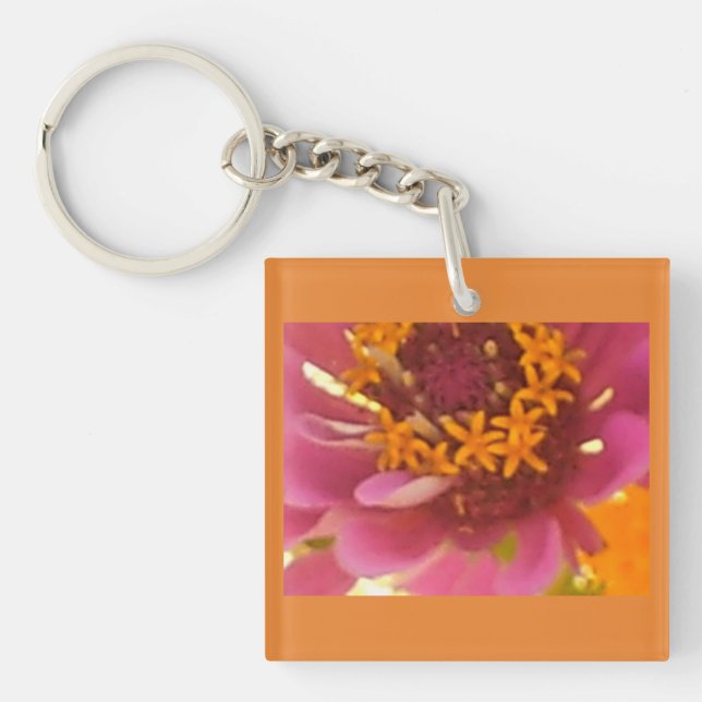 Blooming Carnation Keychain (Front)