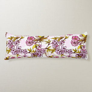 Blooming Cherry Blossom Pattern  Body Pillow