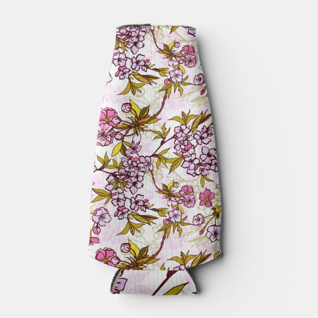 Blooming Cherry Blossom Pattern  Bottle Cooler (Front)