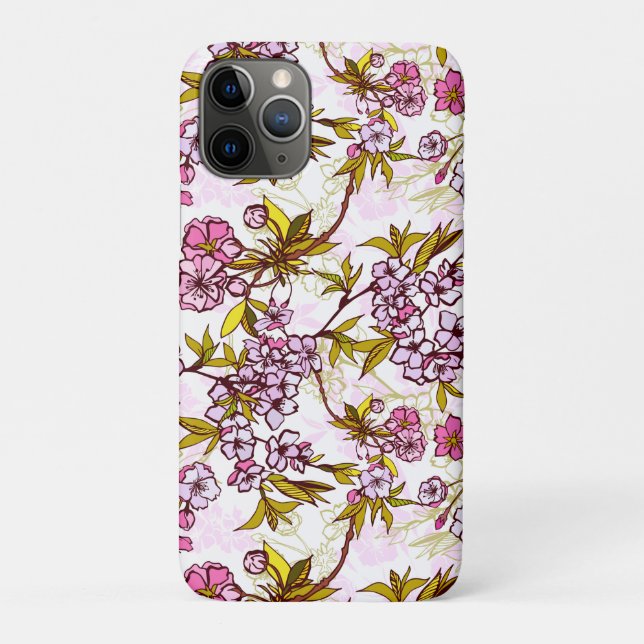 Blooming Cherry Blossom Pattern  Case-Mate iPhone Case (Back)