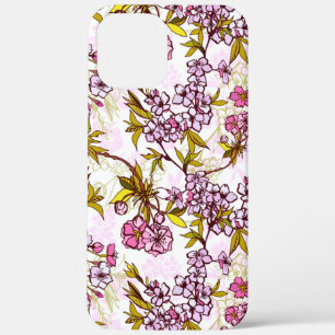 Blooming Cherry Blossom Pattern iPhone 12 Pro Max Case