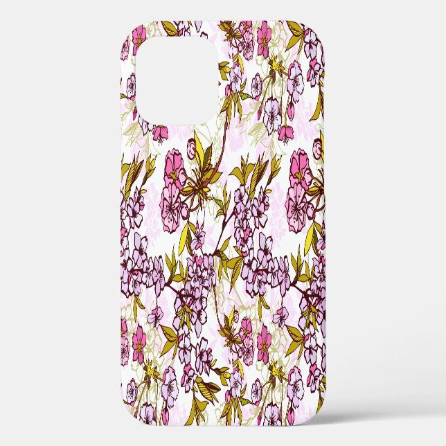 Blooming Cherry Blossom Pattern  Case-Mate iPhone Case (Back)