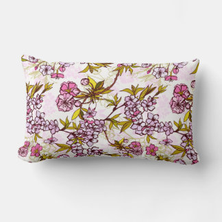 Blooming Cherry Blossom Pattern  Lumbar Pillow