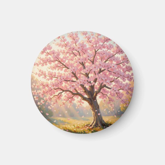  Blooming Cherry Blossom Tree Spring  Magnet (Front)