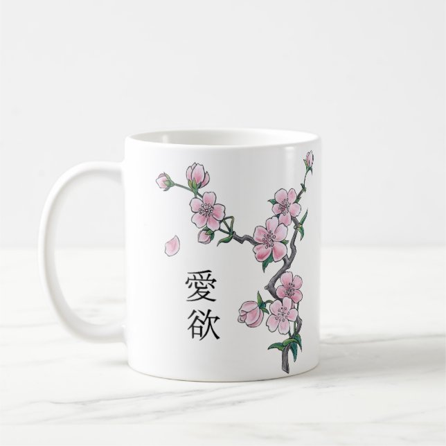 Blooming cherry blossoms "Hanami". Coffee Mug (Left)