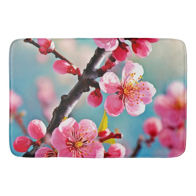 Blooming Cherry Blossoms in Spring Bath Mat (Front)
