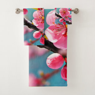 Blooming Cherry Blossoms in Spring Bath Towel Set