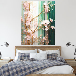 Blooming Cherry Blossoms Wall Canvas Print