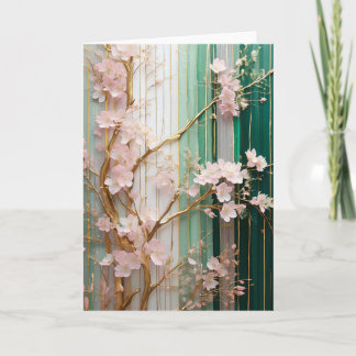 Blooming Cherry Blossoms Wall Card