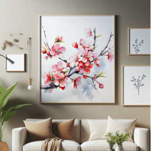 Blooming Cherry Branch Photo Print