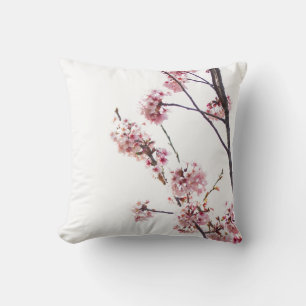 Blooming Cherry Tree Throw Pillow
