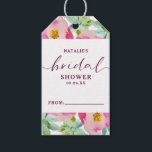 Blooming Chic Blush Floral Bridal Display Shower Gift Tags<br><div class="desc">Blooming Chic Mint & Blush Pink Watercolor Floral Design with Painted succulents, Leaves, and peony flowers. A Fresh and natural Look for a spring or summer wedding, with pastel colour palette : Blush Pink, mint green, peach, and burgundy. Hand Painted Floral elements, Modern trendy brushed Script Font, and colour editable...</div>