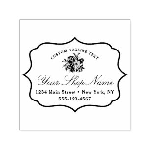 Blooming Chic Bracket Frame & Elegant Script Self-inking Stamp
