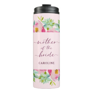 Blooming Chic Mint & Blush Mother of the Bride Thermal Tumbler