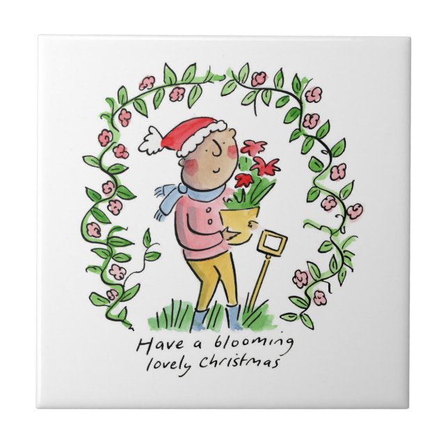 Blooming Christmas Tile (Front)