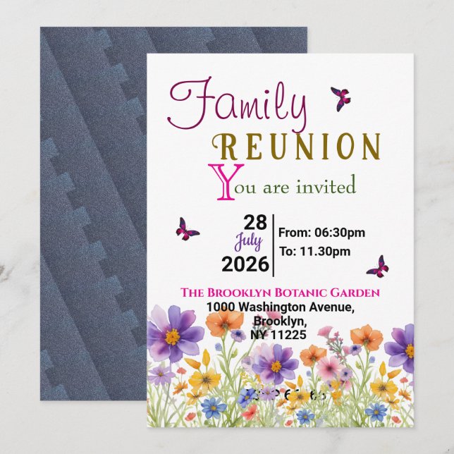 Blooming Connections Invitation (Front/Back)