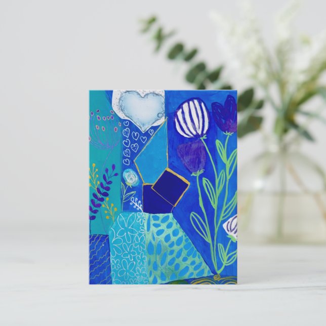 Blooming currents and Violet Postcard (Standing Front)