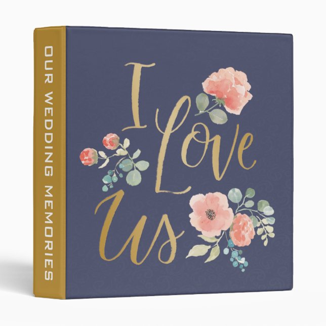 Blooming Delight Blue | I Love Us Binder (Front/Spine)