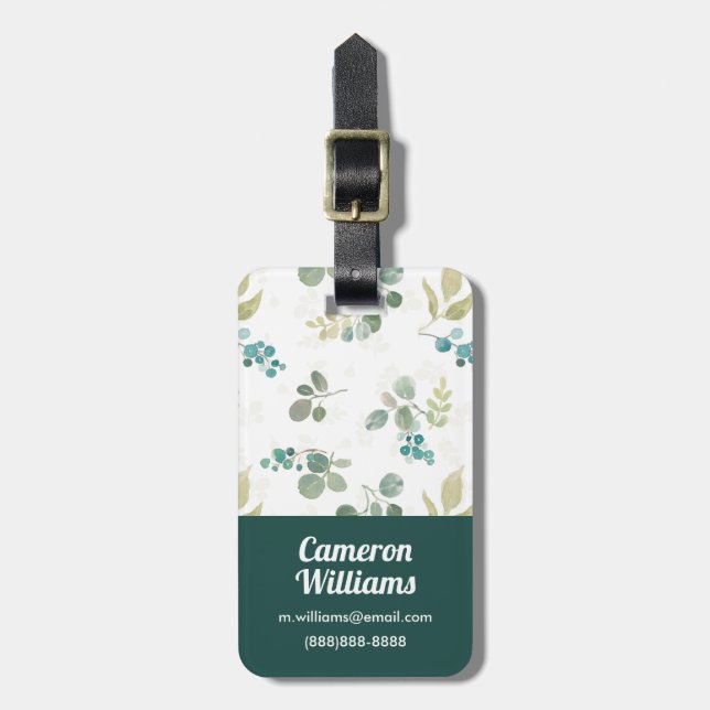 Blooming Delight Pattern Luggage Tag (Front Vertical)