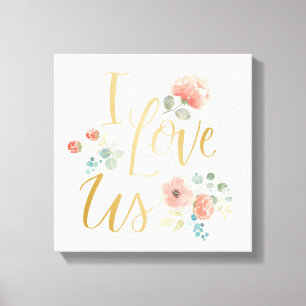Blooming Delight White   I Love Us Canvas Print