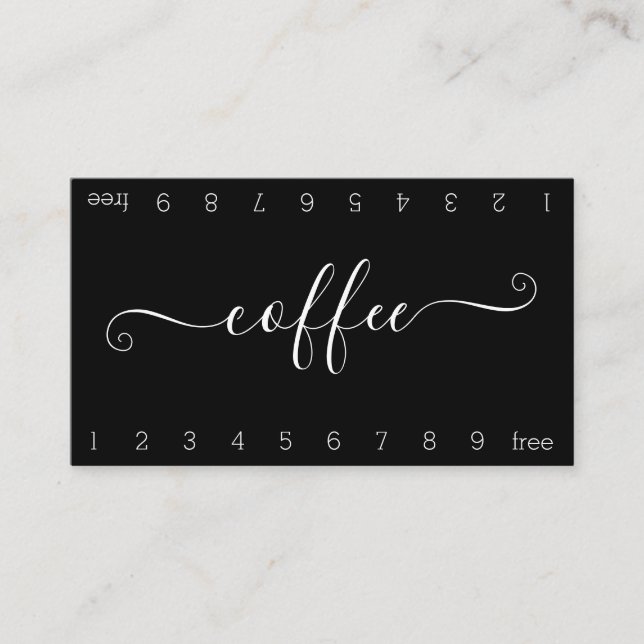 Blooming Double Number Loyalty Coffee Punch-Card (Front)