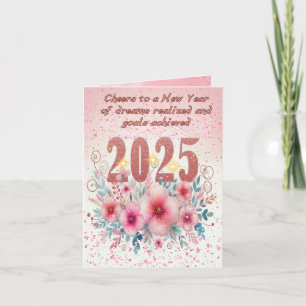 Blooming Dreams 2025 - Personalized New Year Card
