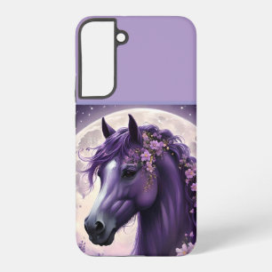 "Blooming Dreams: The Purple Floral Fantasy Horse" Samsung Galaxy Case