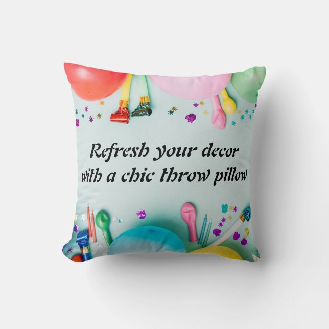 Blooming Elegance: Floral Throw Pillow (Front)