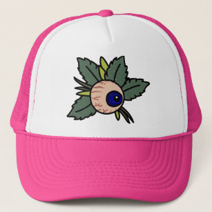 blooming eye ball trucker hat