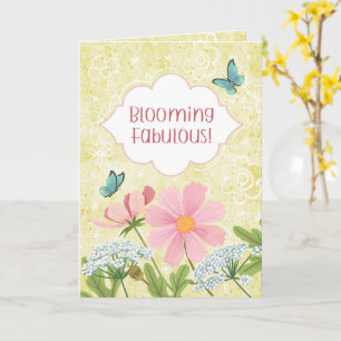 Blooming Fabulous! Yellow Floral Garden  Card