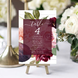 Blooming Figs Moody Rustic Blossom Guest Names Table Number
