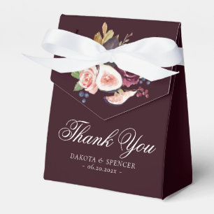 Blooming Figs   Moody Rustic Floral Bouquet Favor Box