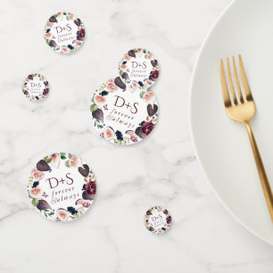 Blooming Figs   Moody Rustic Monogram Wreath Confetti