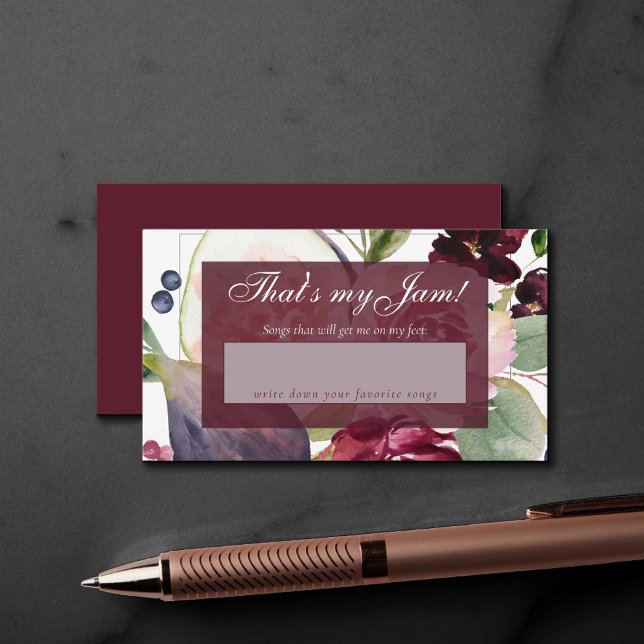 Blooming Figs | Rustic Fruit Blossom Song Requests Enclosure Card (Creator Uploaded)