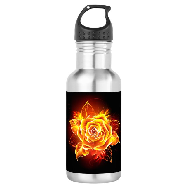 Blooming Fire Rose 532 Ml Water Bottle (Front)