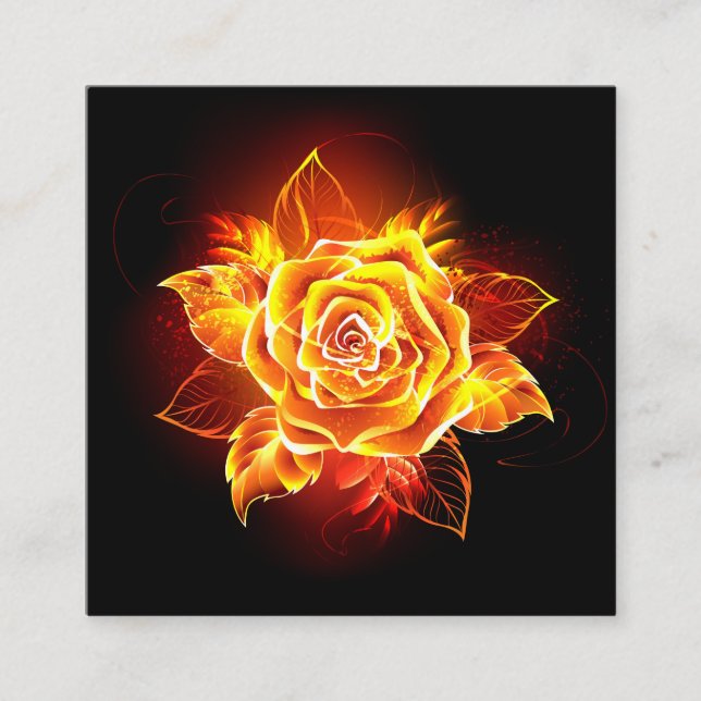 Blooming Fire Rose Appointment Card (Front)