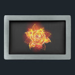 Blooming Fire Rose Belt Buckle<br><div class="desc">Blooming rose from fire and flame on black background.</div>