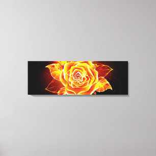 Blooming Fire Rose Canvas Print